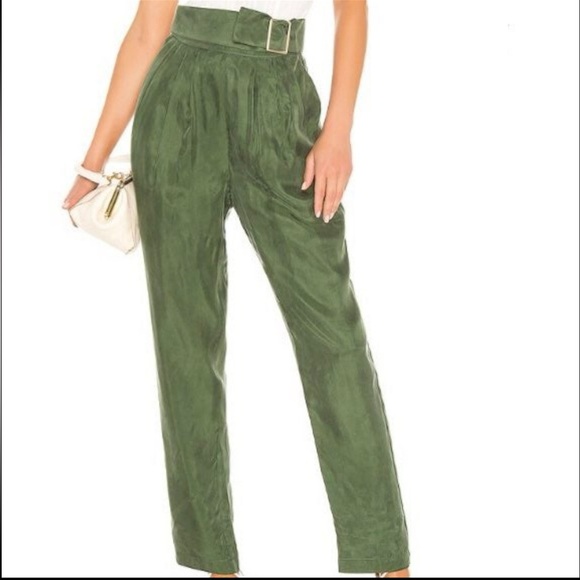 House of Harlow 1960 Pants - REVOLVE | House of Harlow X 1960 - Olive Green Belted Trousers